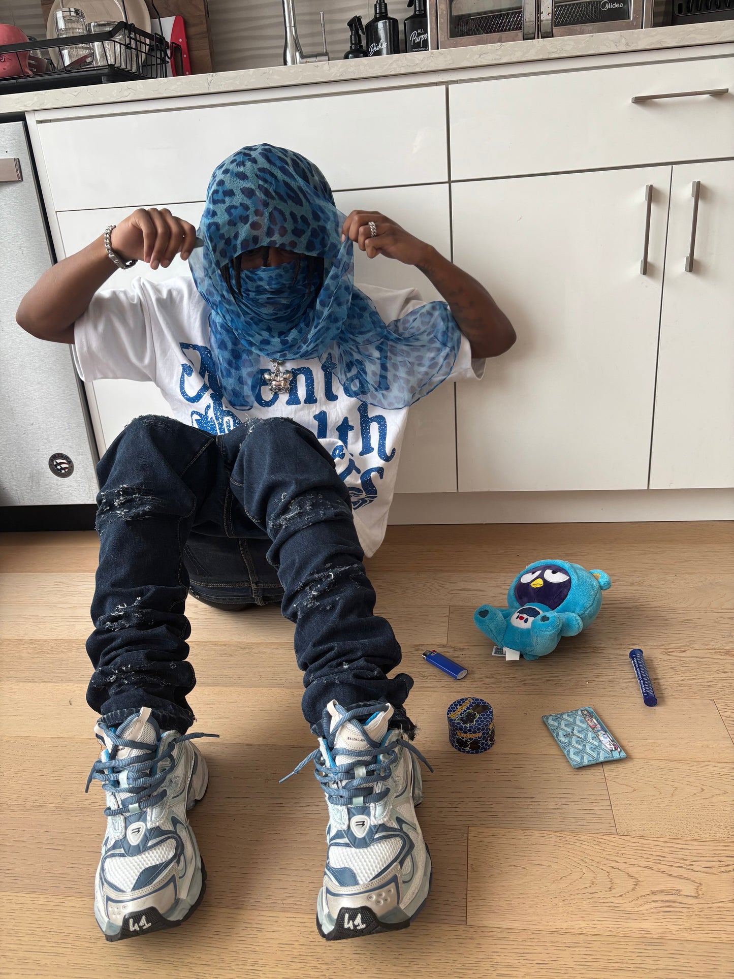 Kompy Clouded blue Knife Denim