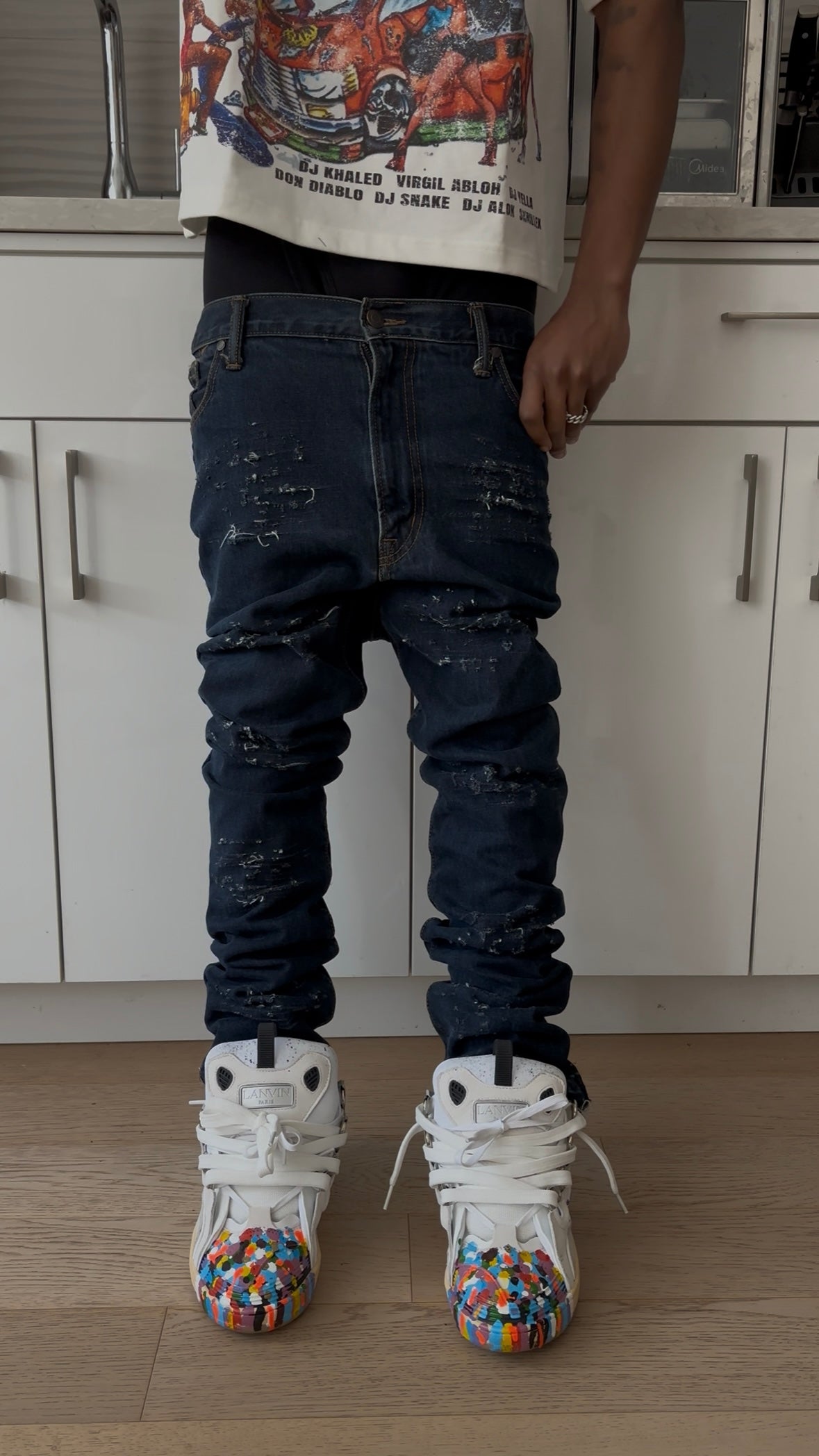Kompy Clouded blue Knife Denim