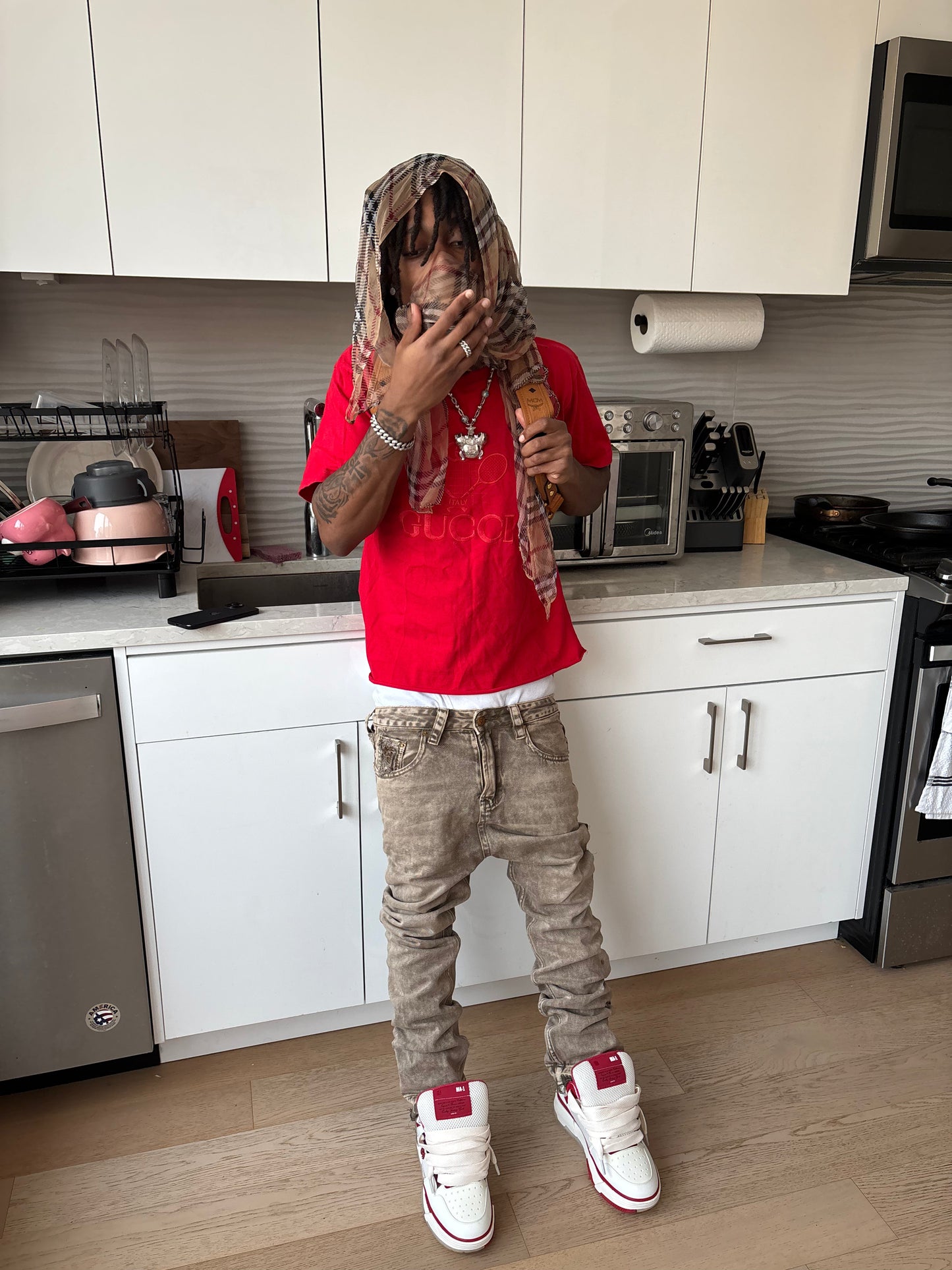 Kompy Stacked Khaki Denim